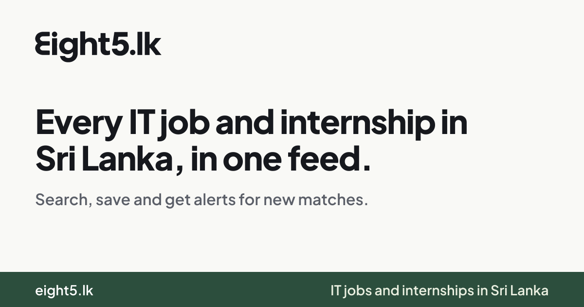 Eight5.lk — Find your next job without searching everywhere